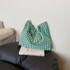 Korean Plaid Shoulder Bag Lightweight Shopping Bag Ins Plaid Tote Bags  Ladies