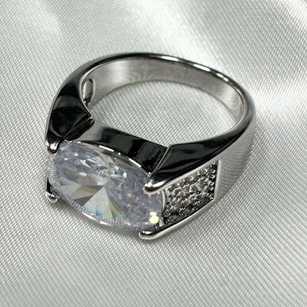 Classic Zircon Inlaid Black Ring Cross Border Men'S Ring Red Purple Crystal Rings Whole Sale Zircon Size 6-12