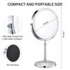 Pocket Rechargeable Magnifying LED Makeup Mirror with 360 Rotation and Adjustable Height