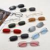 Metal Small Square Sunglasses Women's Fashion Light Korean Version Sunglasses Men'scelebrity Street Shot Flat Glasses