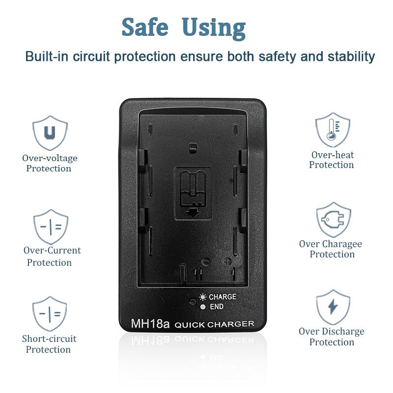 MH-18 MH18A Battery Charger for Nikon EN-EL3E D50 D70 D100 D80 D200 D90 D300 EN-EL3E EL3A EL3E D100SLR D700 D70S MH-18A
