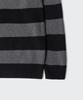 Musinsa Standard 90S Grunge Stripe Crew Neck Knit [Gray/Black]