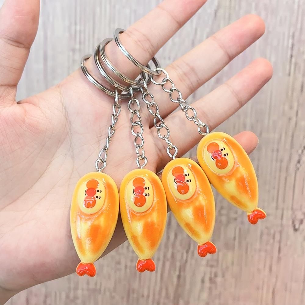 Simulation Food Keychain Bread Pendant Y2k Personalized Resin Keychain Couple Family Keychain Pendant