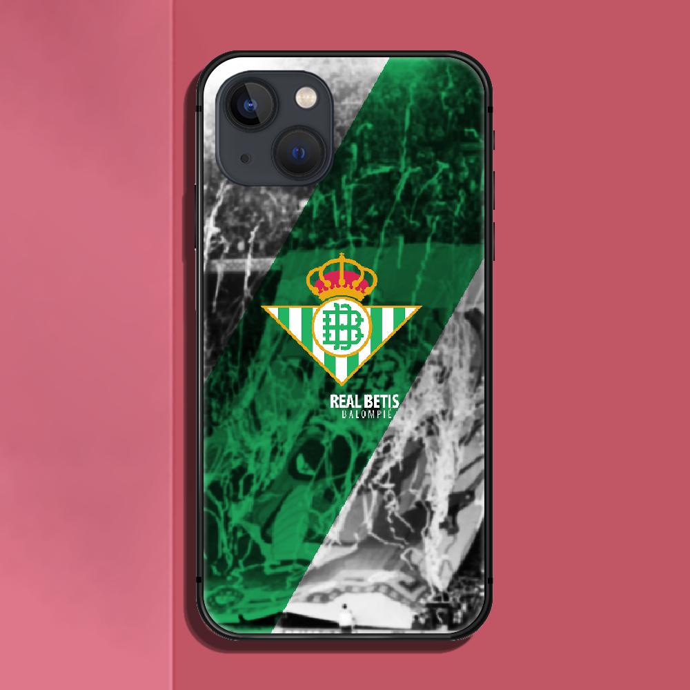 Custodia per Samsung Galaxy S22 del Real Betis Balompie sfondo strisce verdi per proteggere il tuo cellulare. Cover in silicone flessibile con licenza ufficiale Real Betis Balompie