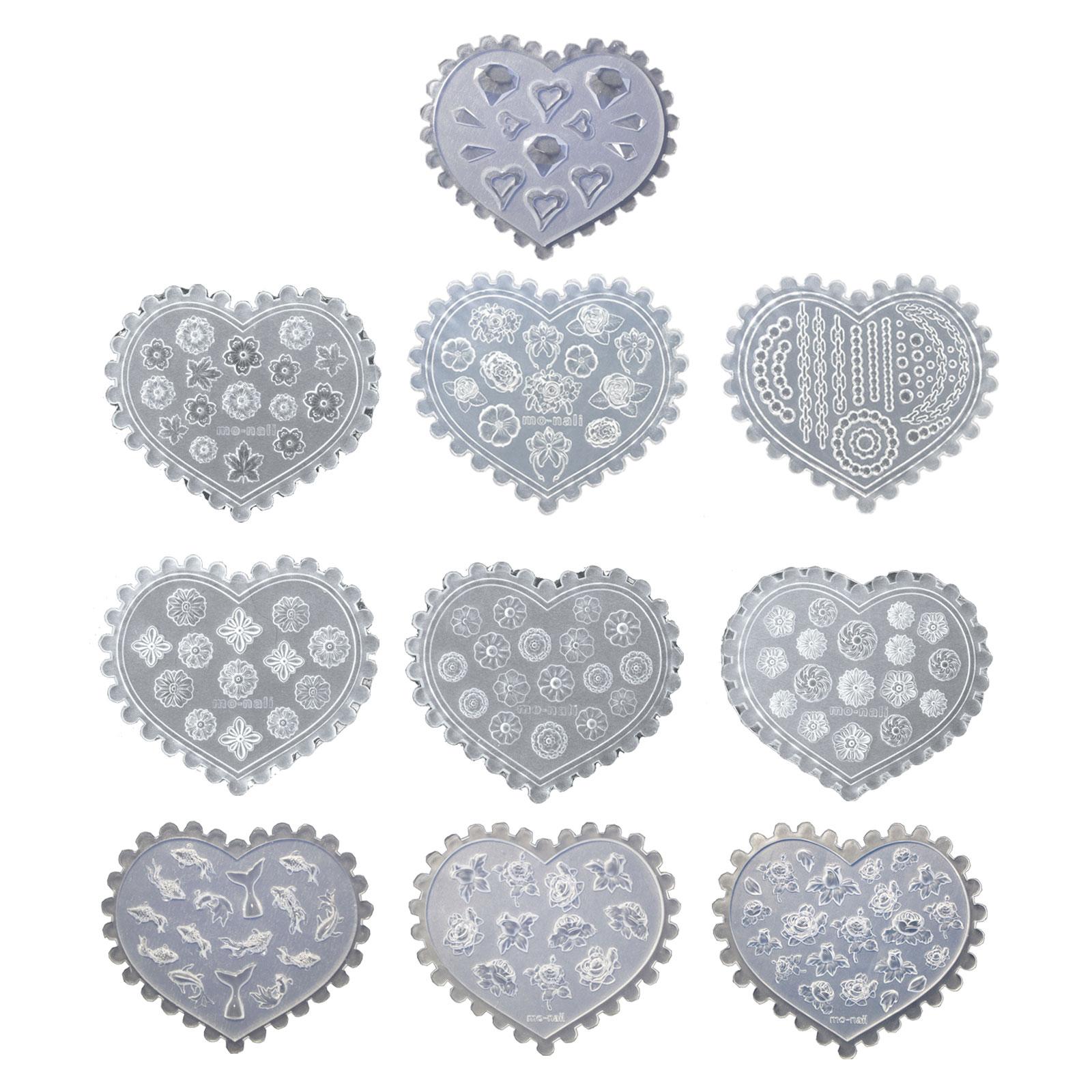 

10 шт., силиконовая форма для дизайна ногтей, 3D цветы, формы для ногтей, тисненые трафареты для ногтей, скульптурные формы, украшения для мастеров маникюра A