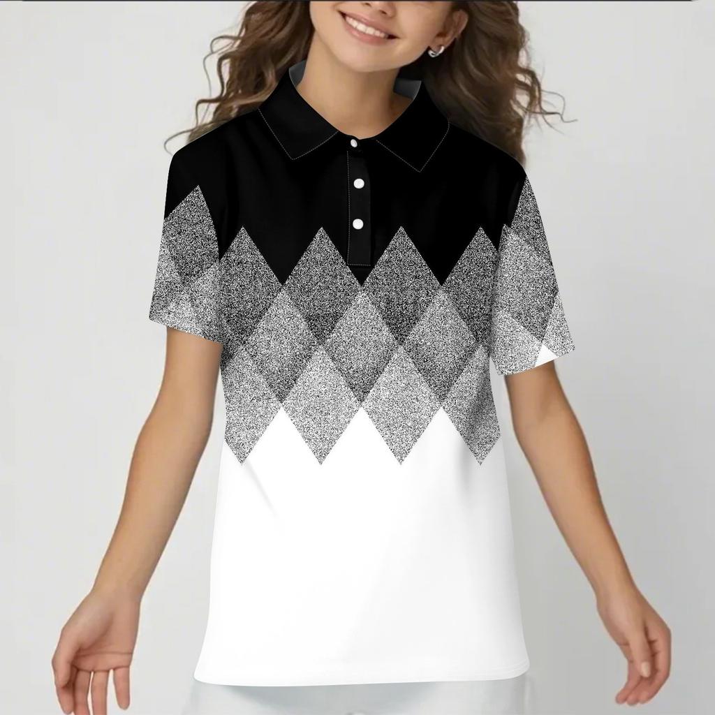 Children's Daily Casual Short-sleeved  Tops T-shirts  Shirts