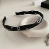 Spa Headband Twisted Leather Hairband Woman Makeup PU Leather Rock Headband