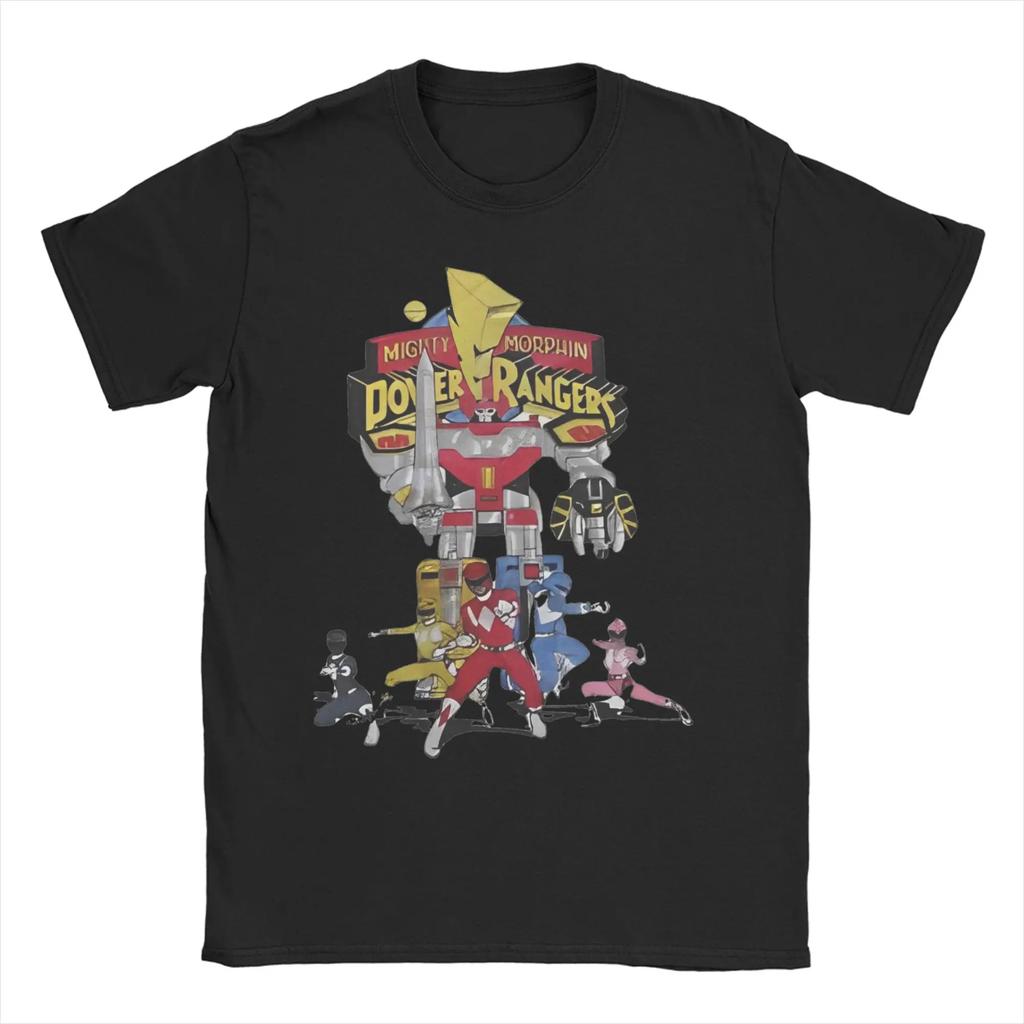 Unisex Unisexs Tshirts The Pink Power Rangers Vintage Pure Cotton Tee Shirt Short Sleeve T Shirts Crew Neck Clothing Party