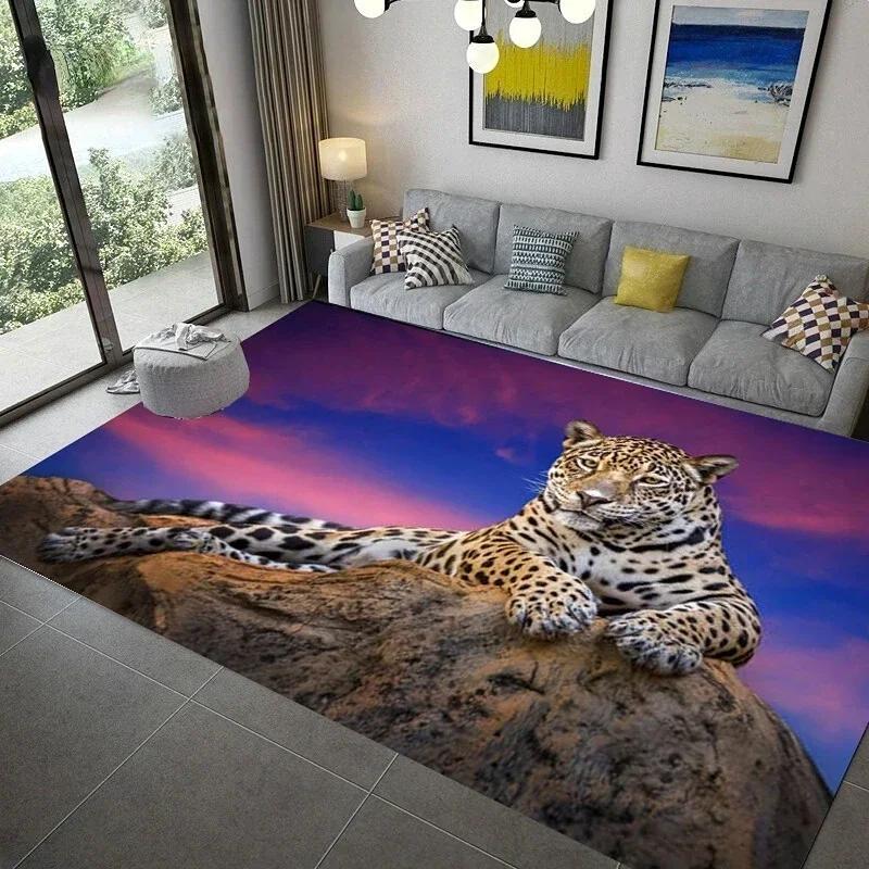 Animal Tiger Carpet for Living Room Decor Sofa Table Large Area Rugs Bedroom Bedside Foot Pad Hallway Balcony Welcome DoorMat
