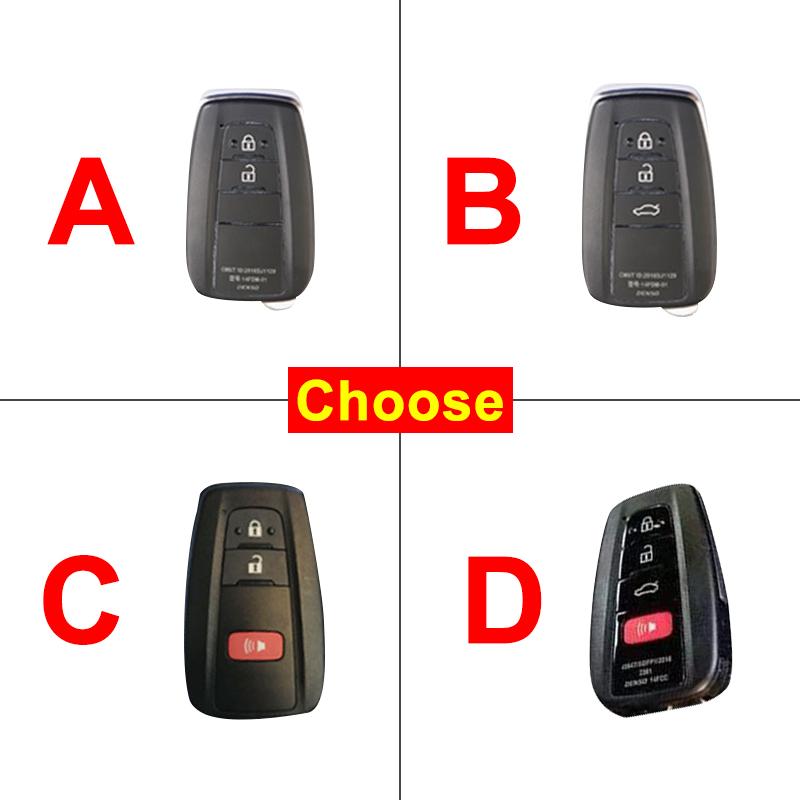 Carbon Fiber Auto Schlüssel Abdeckung Fall Für Toyota C-HR CHR RAV4 RAV 4 Corolla Camry Avalon Land Cruiser Prado Prius   