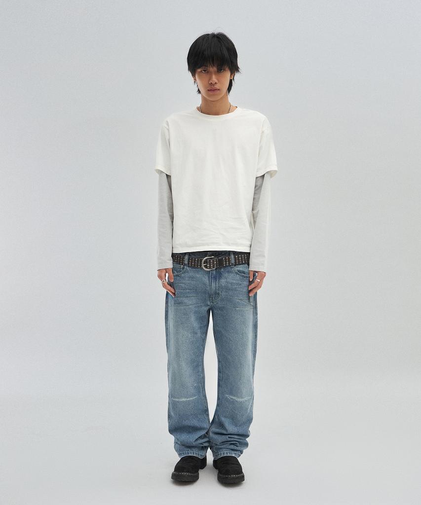SUADE Color Layered Long Sleeve [Ivory]