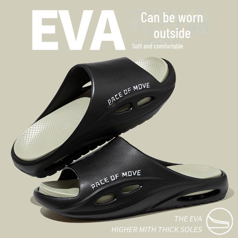 Papuci de vară pentru bărbați, respirabili, de înaltă calitate: Cu talpă groasă, antiderapant, la modă pentru purtare în interior/exterior și pentru cupluri.