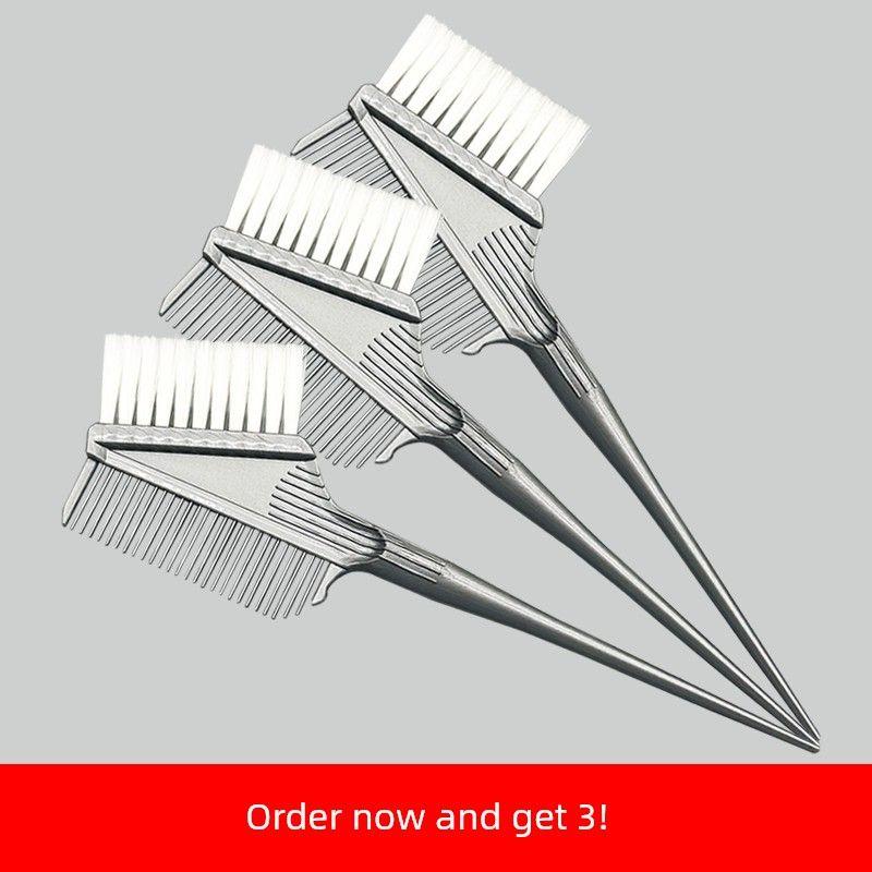 Hair Dyeing Special Brush Hair Brush Hair Treatment Comb Hair Dye Comb Tool Hair Dyeing Brush Barber Shop Soft Hair Ironing Dyeing Brush Dyeing Brush Gray Double-Sided Brush [Take 3 Photos]