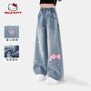 Hellokitty Kidsren's Jeans Spring & Fall Style Girls' Pants 2026 New Spring Style Wide-Leg Pants for Older Girls