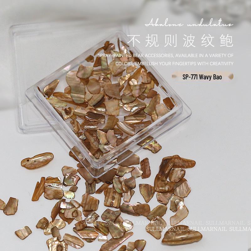 

Ultra-Thin Iridescent Shell Flakes: Irregular Ocean Abalone for Nail Art