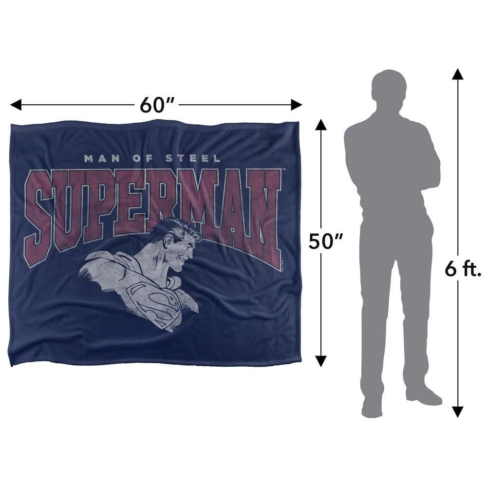 Superman Man Of Steel College Soft Touch Blanket