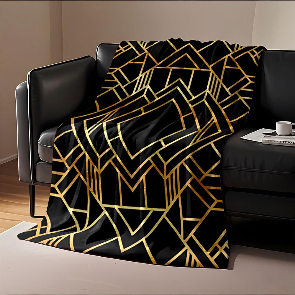 Geometric Art Deco Blanket for All Seasons Blanket Lunch Break Throw Gift