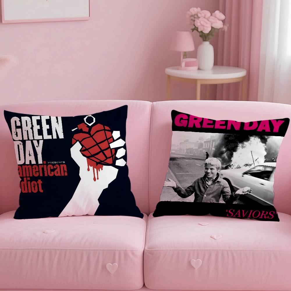 G-Green D-Day Band Album Pillow Case Comfort Sofa Bed Silky elegant Invisible zipper Custom Decorative cushion cover