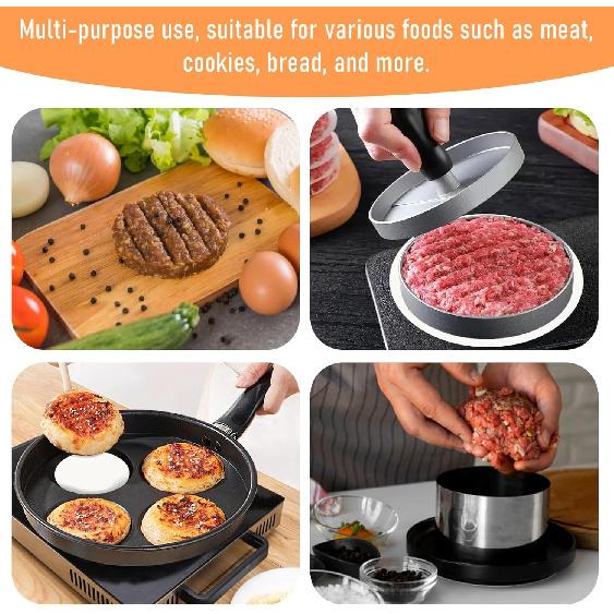 500 Pcs Hamburger Patty Paper, White Round Burger Patty Paper Sheets 5 Inch Non Stick Circle Smash Burger Separator Papers Pre-Cut Hamburger Baking