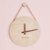 Simple Design Wooden Nordic Sling Wall Clock for Creative Home Living Room Decor