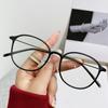 T7182 Round Thin Frame Light Myopia Glasses Frame Female Plain Makeup Literary Flat Mirror Male Tide