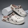 Fashion Summer Beach Men Sandals Breathable Men Casual Shoe Hole Shoes Light Clogs Home Garden Outdoor Male Flat Slippers Big Size 38-47