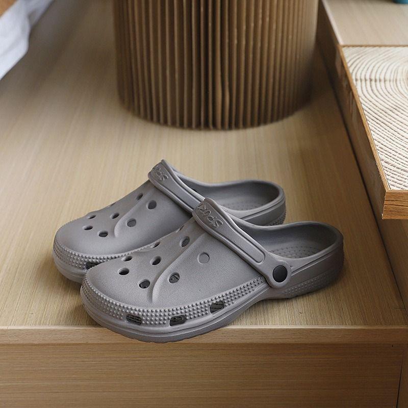 Новые летние мужские клоги-шлепанцы Мужские и женские повседневные шлепанцы Пляжная обувь Обувь для дома и сада Уличные сандалии 44 серый 1319₽