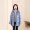 Women's Thick Cotton Hooded Coat for Middle-aged and Elderly Mothers. Loose and Warm Cotton Jacket for Women.
