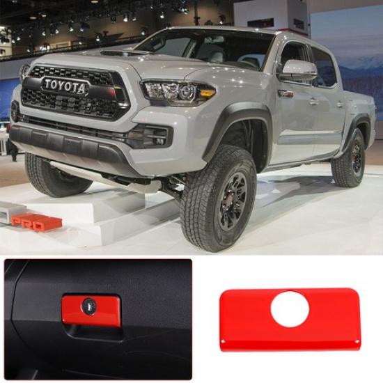 Sport Red Sundries Box Handle Cover For Toyota Tacoma 2017-