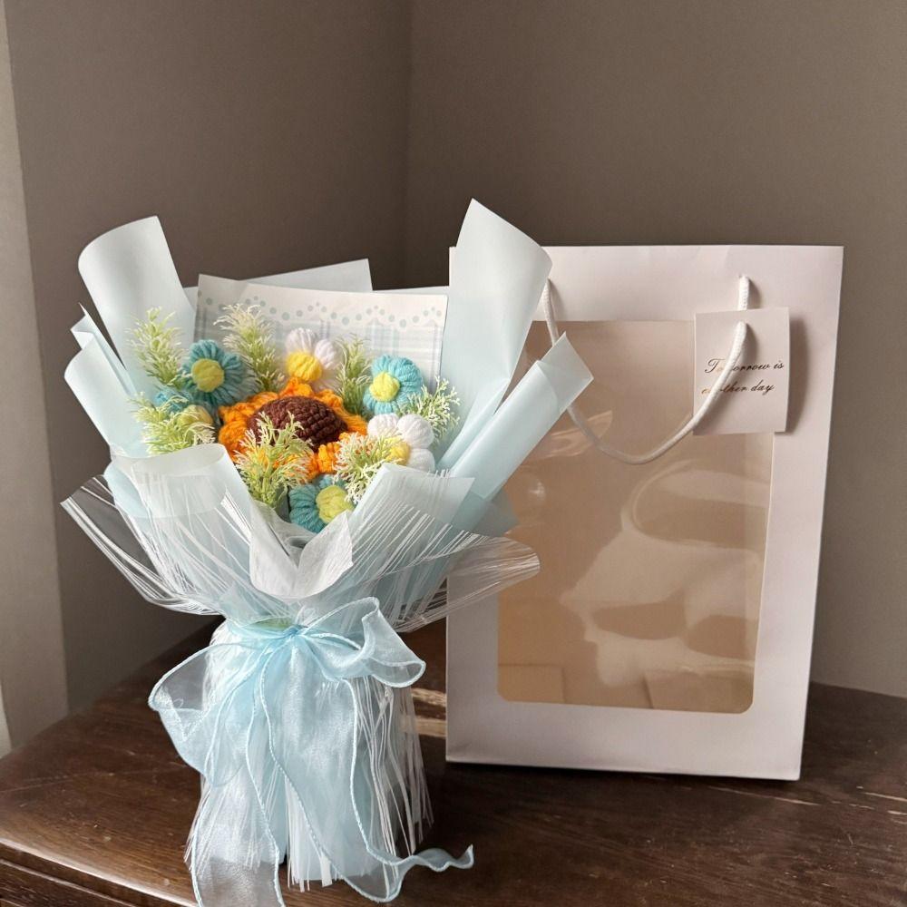 Gewebter Niedlicher Bär Blumenstrauß Lehrertag Muttertag Abschluss Valentinstag Geschenke