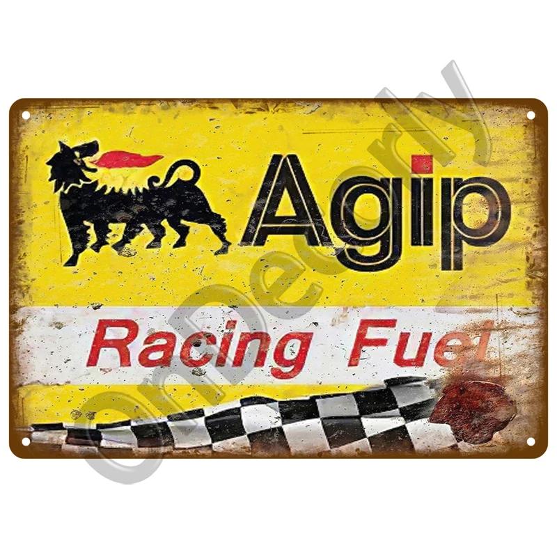 Vintage Metal Wall Sign  Retro Motor Oil Gas Racing Tin Poster for Garage  Man Cave Decor Perfect Iron Plate Decoration for Home