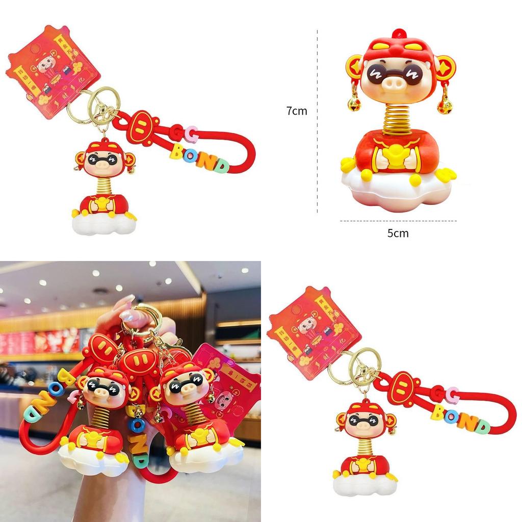 Gg Bond Cartoon Keychain With Resin Material For Lucky Key Accessory