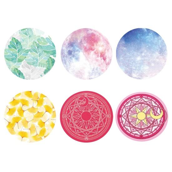 1/5 Stück Mond Planet Rutschfest Schreibtisch Gaming Blätter Rund Mauspad Matte Mauspad