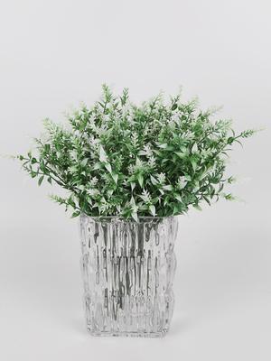 6 Bundles Fake Greenery Plants Artificial Lavender Flowers Outdoors Indoor UV Resistant Plastic Faux Bouquets for Outdoor Home Garden Porch Decoration