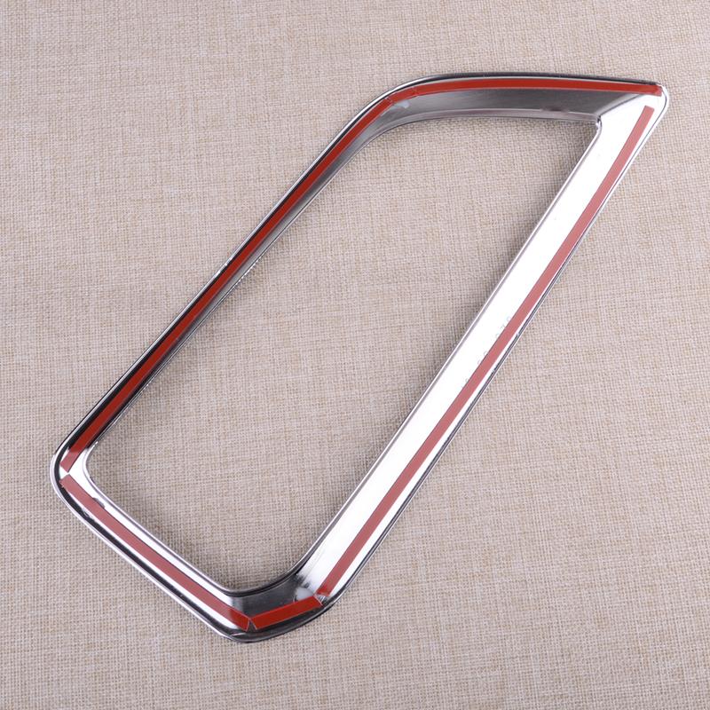 1 Pair Chrome Car Front Left & Right Fog Lamp Light Frame Cover Trim Fit for Hyundai Kona 2018     ABS