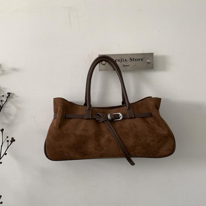 

2025 autumn new matte pitot bag large capacity European and American handbag high value fashionable shoulder messenger bag коричневый