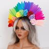 Handgefertigte weiche Feder Kopfschmuck Karneval Halloween Blumiges Stirnband Rose Angepasste Farbe Benutzerdefinierte Größe Hochzeitsgeschenke Partys