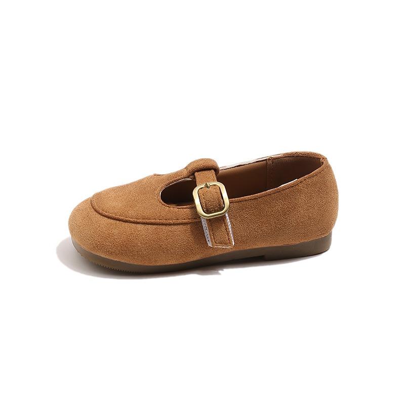 Korean Style Girls Leopard Print Soft Sole Princess Casual Flat Leather Shoes