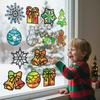 12 Pack Christmas Window Stickers Handmade DIY Paper Art Craft Kit Window Pictures Craft Templates for Wall and Room Decoration
