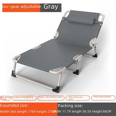 Folding Single Bed: Compact Recliner for Home, Office, or Camping