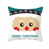 Nordic Style Christmas Pillow Cover Cartoon Print Santa Claus Cushion Cover Sofa Peach Skin Pillow Cover