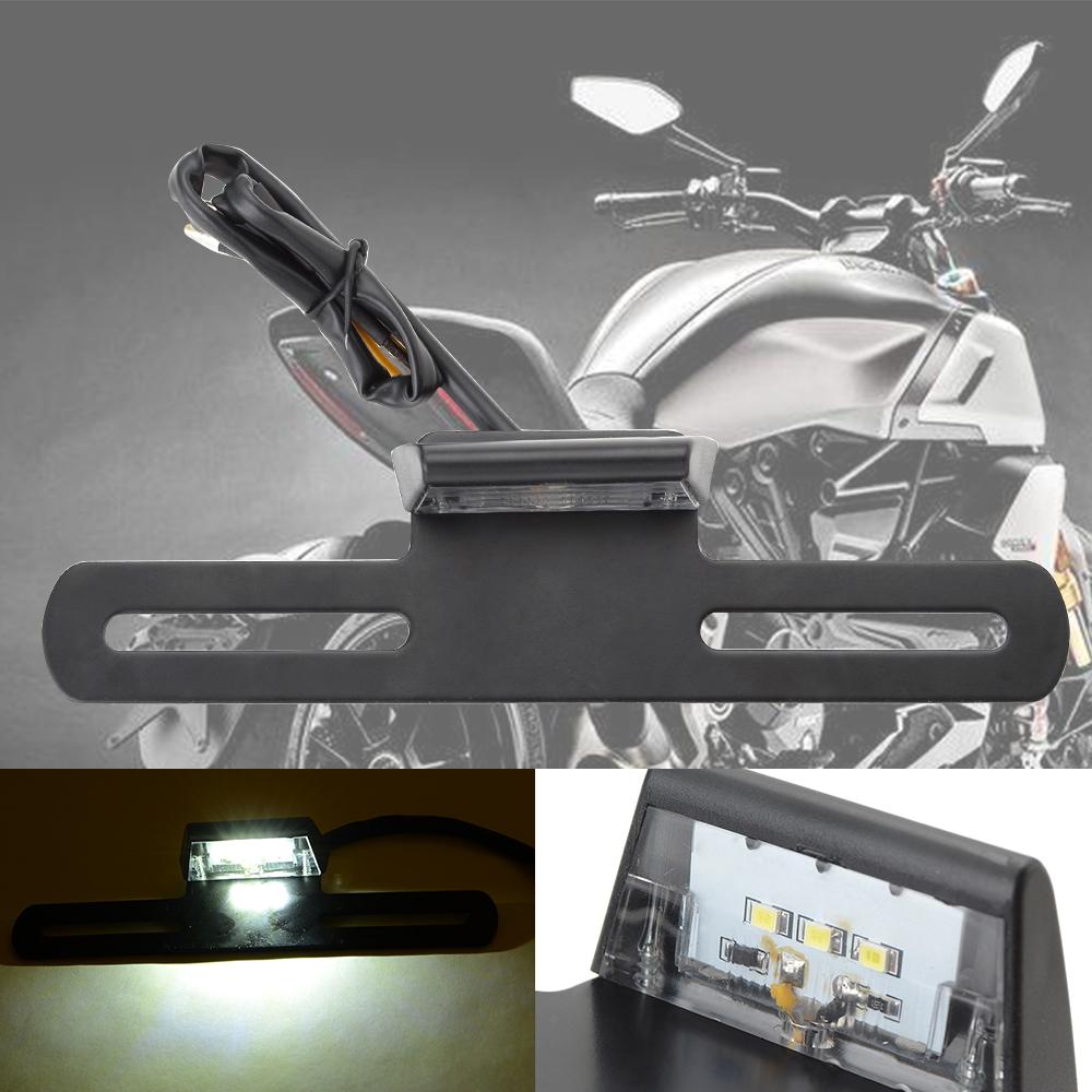 

1pc 12V 1W Motorcycle Aluminum License Plate Holder Bracket Support White 3 LED Light Motorbike Scooter Number Plate Light золотой