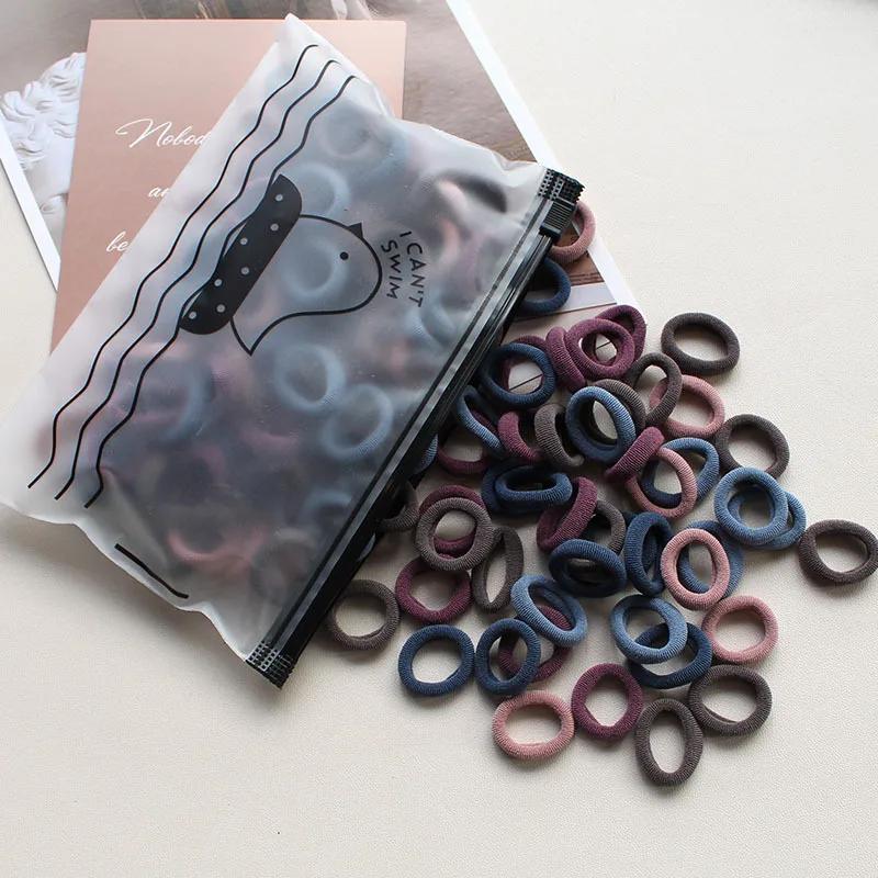 100pcs 2CM Kids Elastic Hair Bands Girls Gum Scrunchie Rubber Band for Children Nylon Hair Ties Headband Baby Hair Accessories