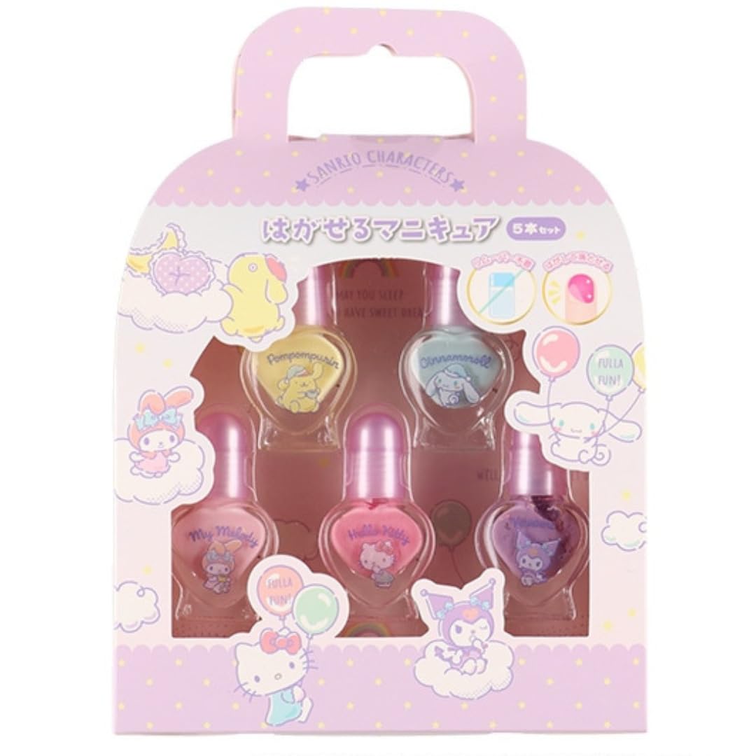 

Sanrio removable nail polish set of 5