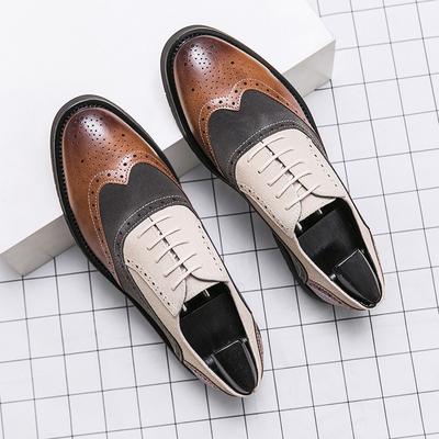 Fashion Italian Brand Trendy New Brogue Shoes High-end Party Men's Formal Shoes Business Commuting Versatile Men's Leather Casual Shoes