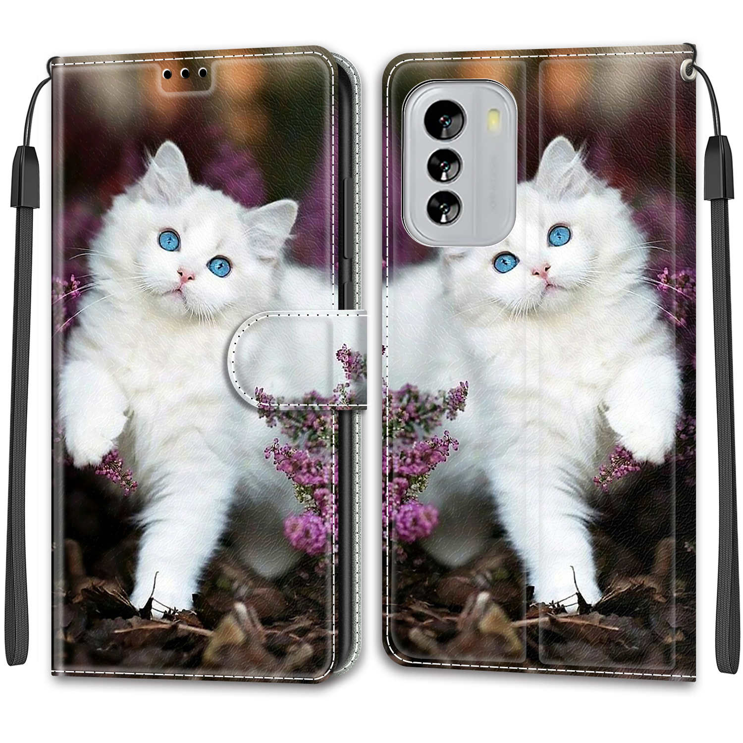 

Розкішний розписний шкіряний чохол для Nokia G60/G21/G11/G20/G10/C12/C22/C32/G42 Wallet Book Style Protective Cover для Nokia 6.3/Nokia C01 Plus/Nokia G310 Nokia 6.3