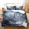 Cool Fantasy City Bedding Set Single Twin Full Queen King Size Bed Set Aldult Kid Bedroom Duvetcover Sets Anime Bed Letti