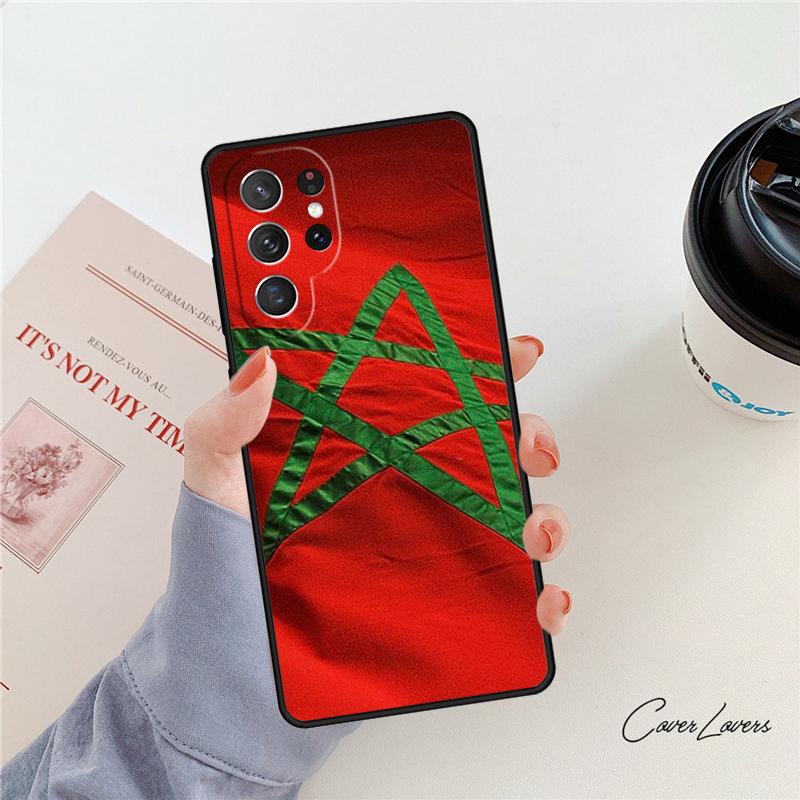 Morocco Flag Moroccan Unique phone case For Samsung Galaxy S24 S25 S23 S22 Ultra Note 10 20 Plus S20 S21 FE Cover