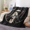 Japanese Warriors  Print Flannel Blanket, High quality Comfortable for All Seasons, Home Decor, Warmth and Comfort