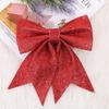 6pcs Glitter Bow Ornaments Multifuntional Party Accessories Xmas Decorative Glitter Ties for Valentine Day Wedding